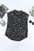 Floral Scalloped V Neck Short Sleeves Top